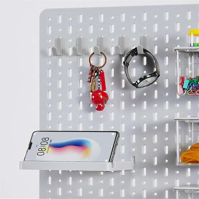 24Pcs Hooks J Shape Hook Peg Board Tool Organizer Accessories, Black