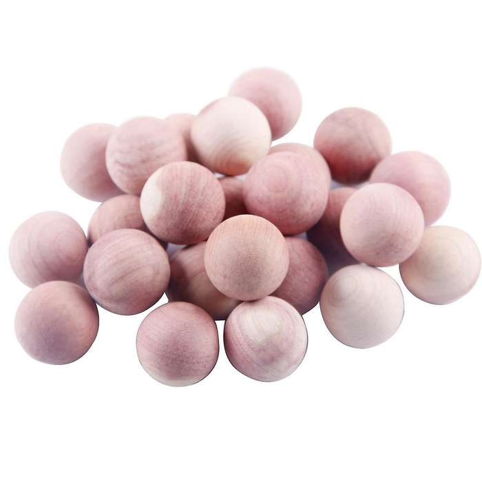 24pcs Natural Balls Aromatic Red Wooden Balls for Clothes Storage Drawer Wardrobe Freshener Accesso