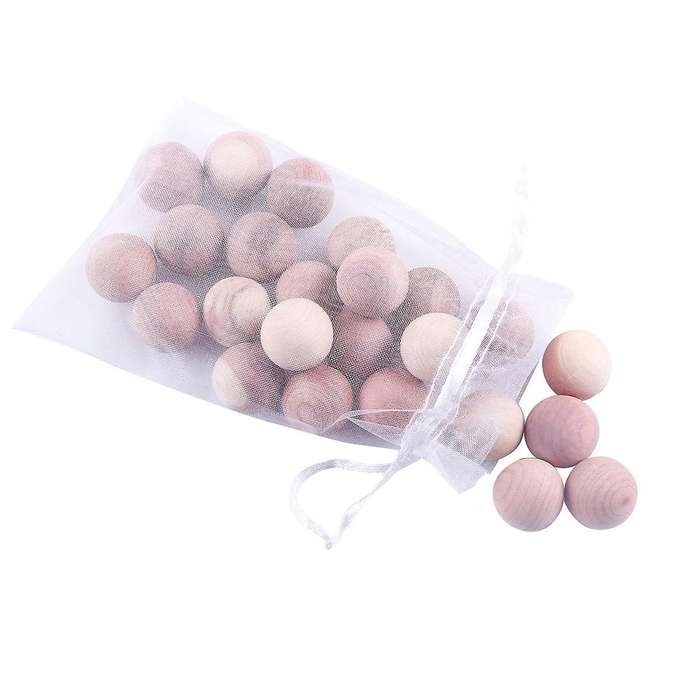 24pcs Natural Balls Aromatic Red Wooden Balls for Clothes Storage Drawer Wardrobe Freshener Accesso