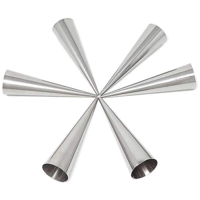 24PCS Stainless Steel Pastry Cream Horn Molds Conical Tube Cone Pastry Roll Horn Mould Kitchen Bakin