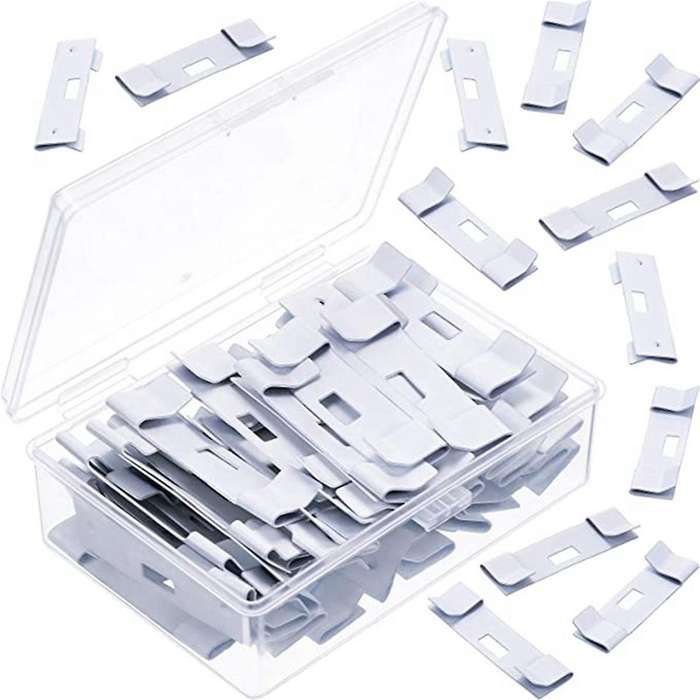 24PCS Venetian Metal Clip Set White Hanging Piece Curtain Accessories Set Curtain Accessories Hangin
