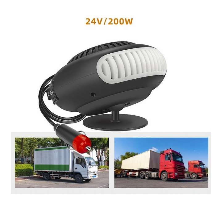 24v 200w Portable Auto Car Heater Defroster Demister Electric Heater Windshield 360 Degree Rotation