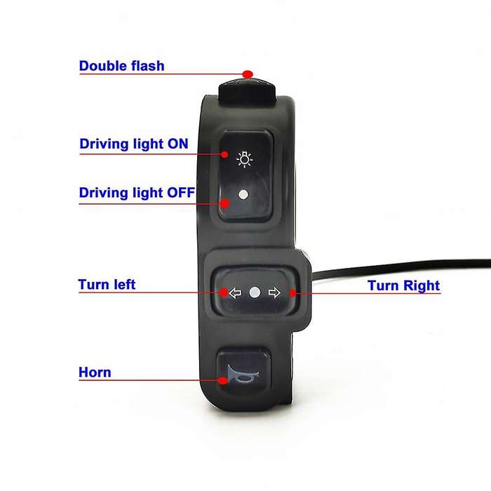 24V/36V/48V/60V Horn Steering 9W Brake Light Waterproof Line Light Group for BBS01 BBS02,SM