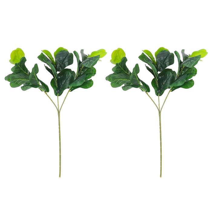 25.6inch Artificial Plants Fiddle Leaf Fig Faux Ficus Lyrata Tree Bushes Greenery for Garden Porch
