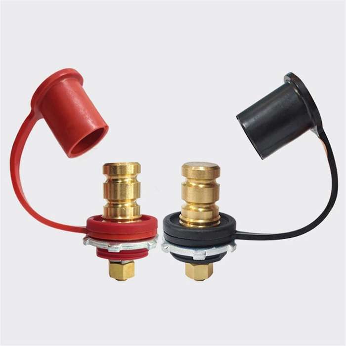 250A 12V Battery Charger Post Stud Remote Battery Terminals with Cap M10 Battery Jump Post for Auto