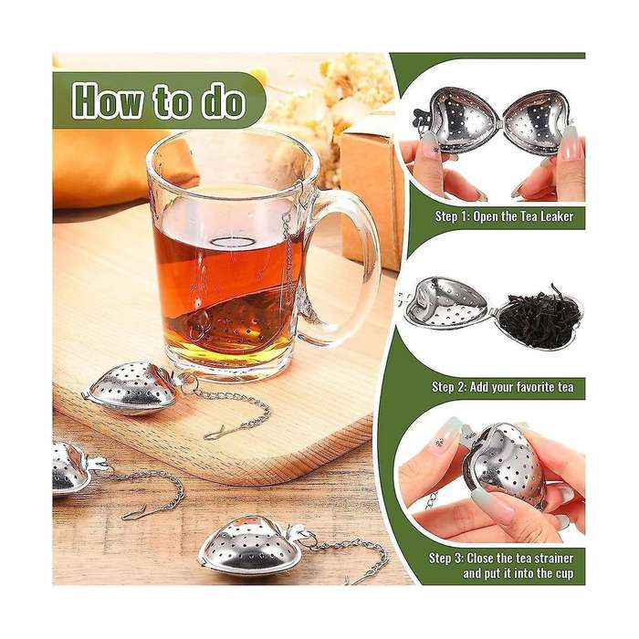 25pcs Tea Strainer Stainless Steel Tea Ball Infuser Loose,extended Chain Hook for Seasonings Cup Pa