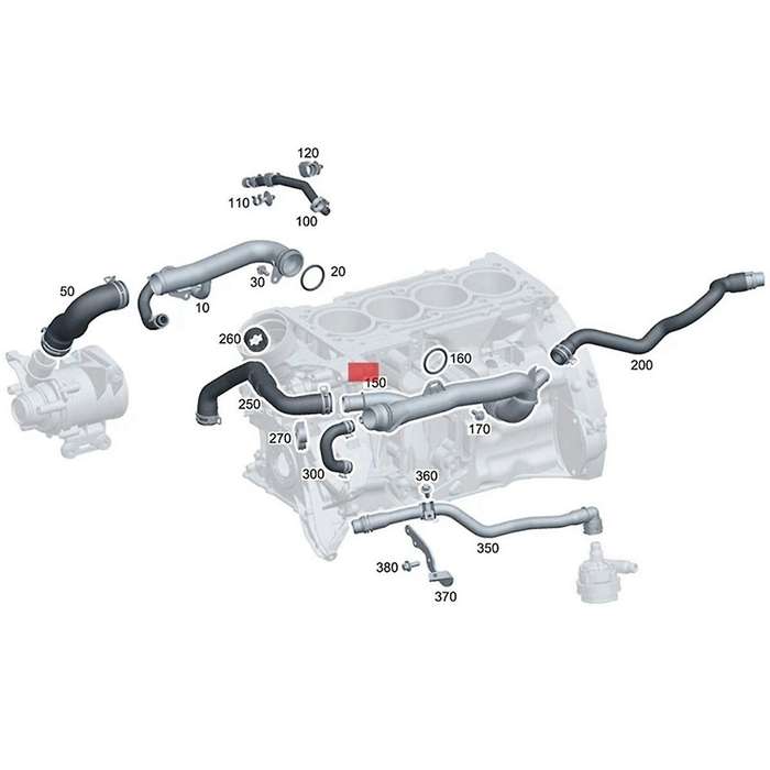 2642008600 A2642008600 Engine Thermostat Coolant Tube Constant Temperature Cooling Tube Automotive f