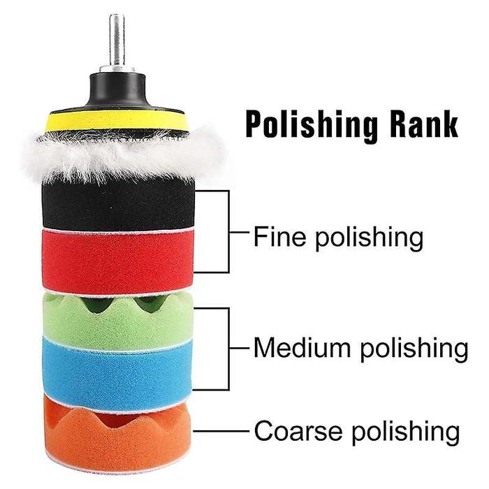 26Pcs Car Foam Drill Polishing Pad Kit 3 Inch Buffing Sponge Pads Kit for Car Sanding, Polishing Wax