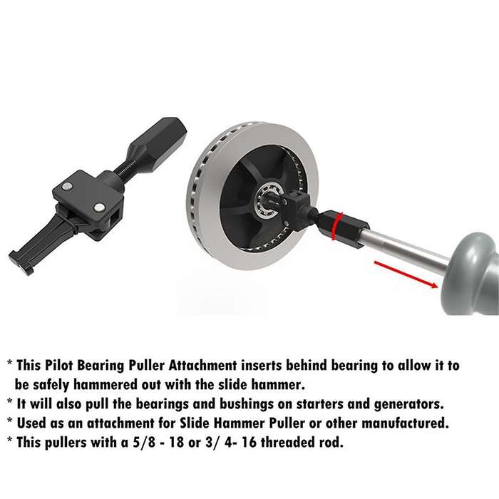 27059 Pilot Bearing Puller for Slide Hammer,2-Jaw Puller Pilot Bearing Removal Tool,for 5/8 X 18,3/4