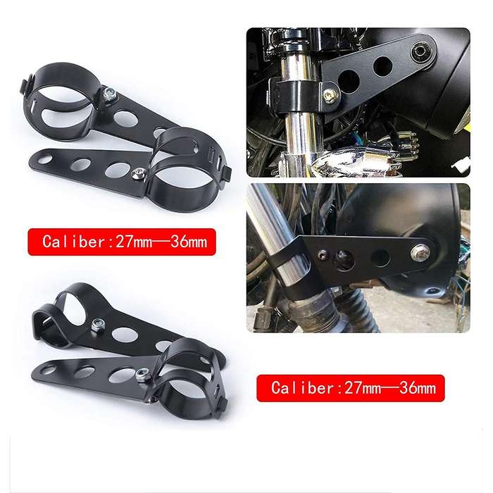 27-36mm Motorcycle Headlight Brackets Universal Mount Stand Support