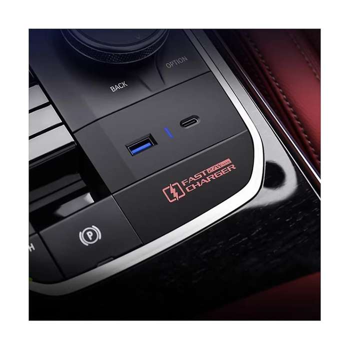 27W Car USB Type C Fast Charger Tray Pad Storage Box for X3 X4 IX3 2022 2023