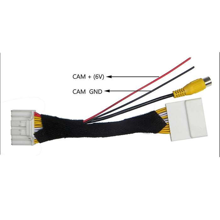 28 Pin Car RCA Video Reverse Camera Convert Cable Adapter Compatible Mazda 2