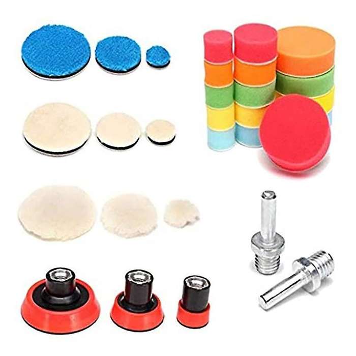 29Pcs Waxing Sponge Polishing Pad Wool Backing Plate Car Polishing Tool Set for Polisher Polishing M
