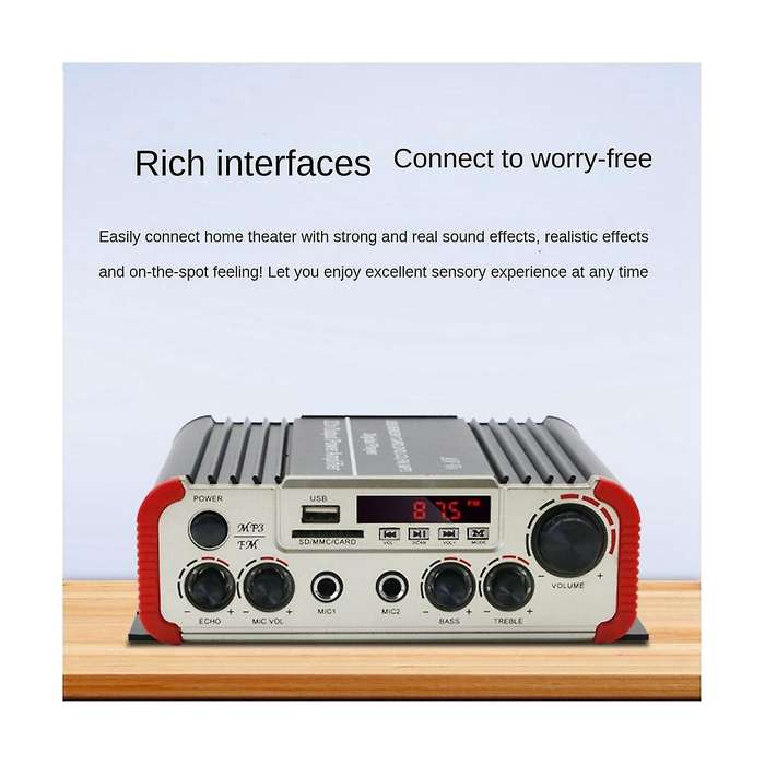 2-channel 80w High Power Car Bluetooth Audio Power Amplifier Stereo Digital Audio Receiver for Car A