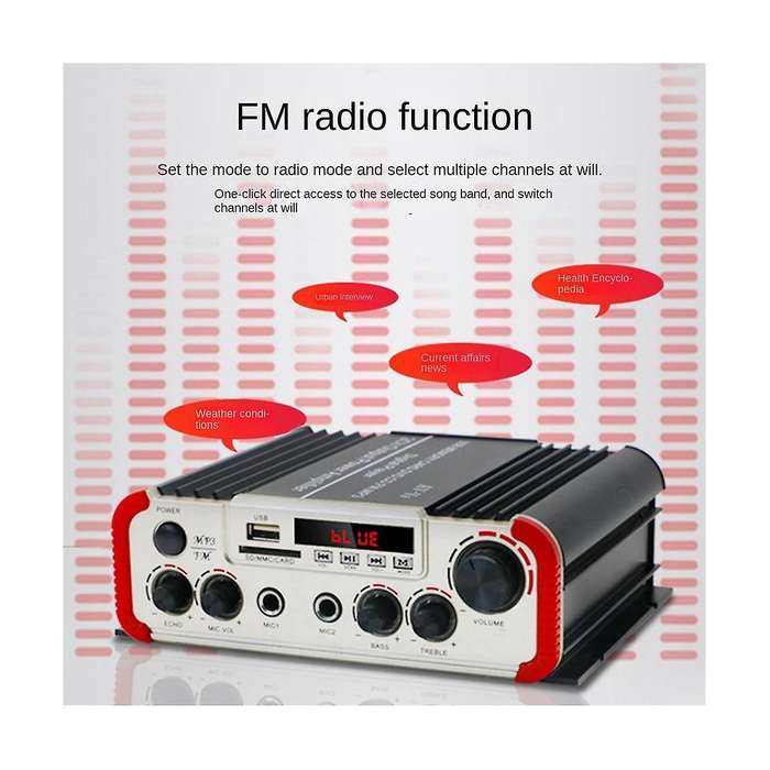 2-channel 80w High Power Car Bluetooth Audio Power Amplifier Stereo Digital Audio Receiver for Car A
