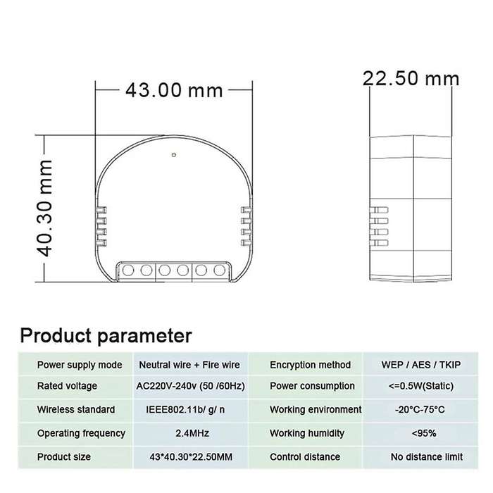 2CH WiFi/Tuya Smart Life Control Switch Breaker Smart Home Appliance Switch Traditional Switch Turn