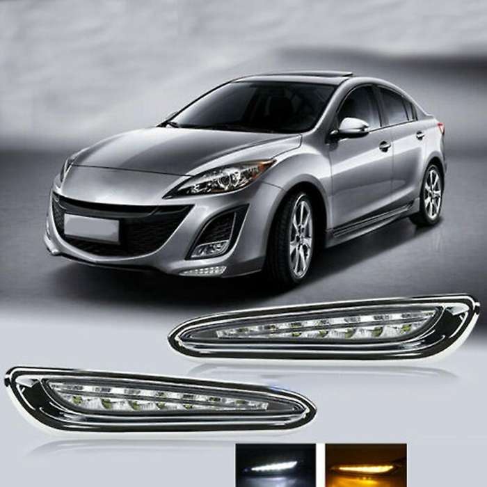 2Color Car Turn Signal Fog Lamp LED Daytime Running Light for 3 Axela DRL 2010-2013