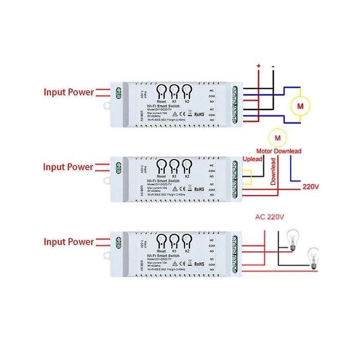 2ch Tuya Wifi Smart Switch Diy Timer+remote 85-265v Usb 5v 2.4g Wifi Smartlife Home Automation Modu