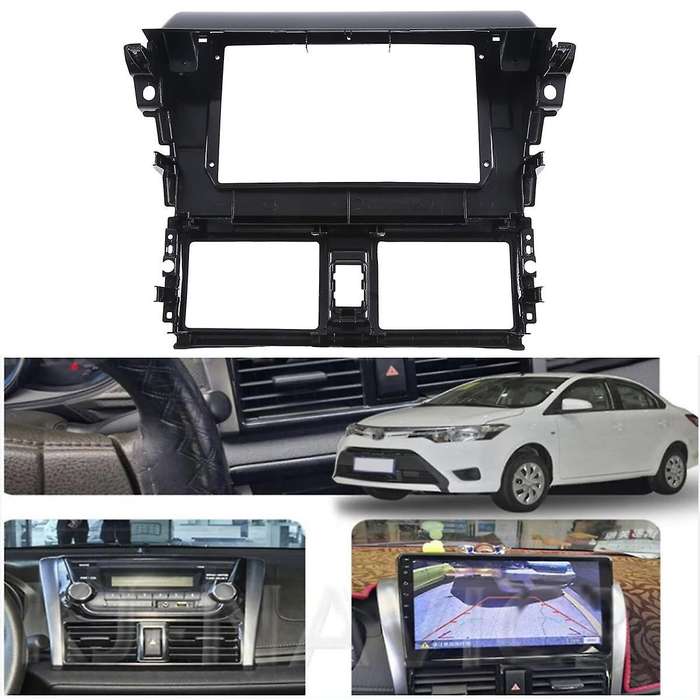 2din 10.1 Car Radio Fascia for Vios Yaris 2013-2017 Dvd Frame Audio Fitting Adaptor Dash Trim Kits F