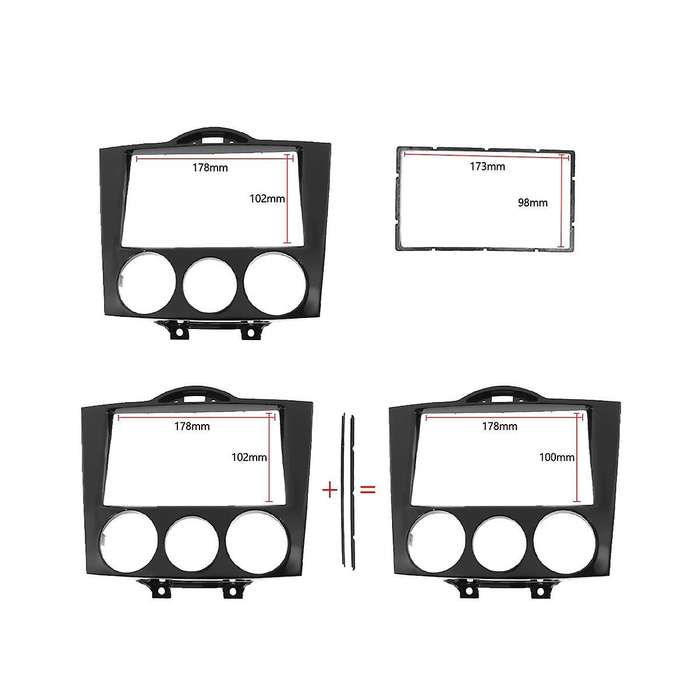2din Car Stereo Radio Fascia for Rx-8 Rx8 2003-2008 Dashboard Video Dvd Player Panel Frame Mounting