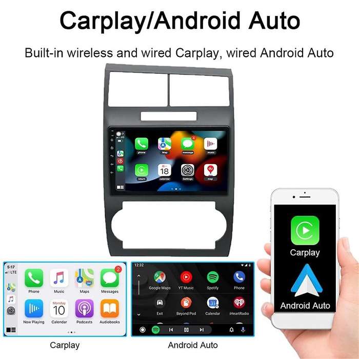 2G+32G Android 13 9 Inch Car Stereo Carplay Android Auto for Charger Magnum 2005-2007, Bluetooth FM