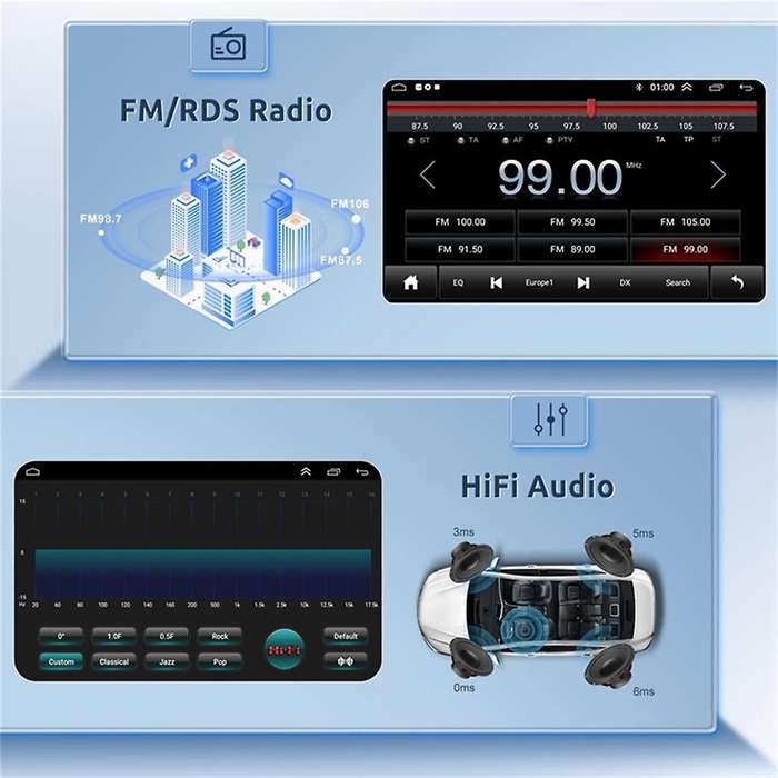 2G+32G Android 13 9inch Car Stereo Wireless Carplay Android Auto for 406 1999-2004,Bluetooth FM Wifi