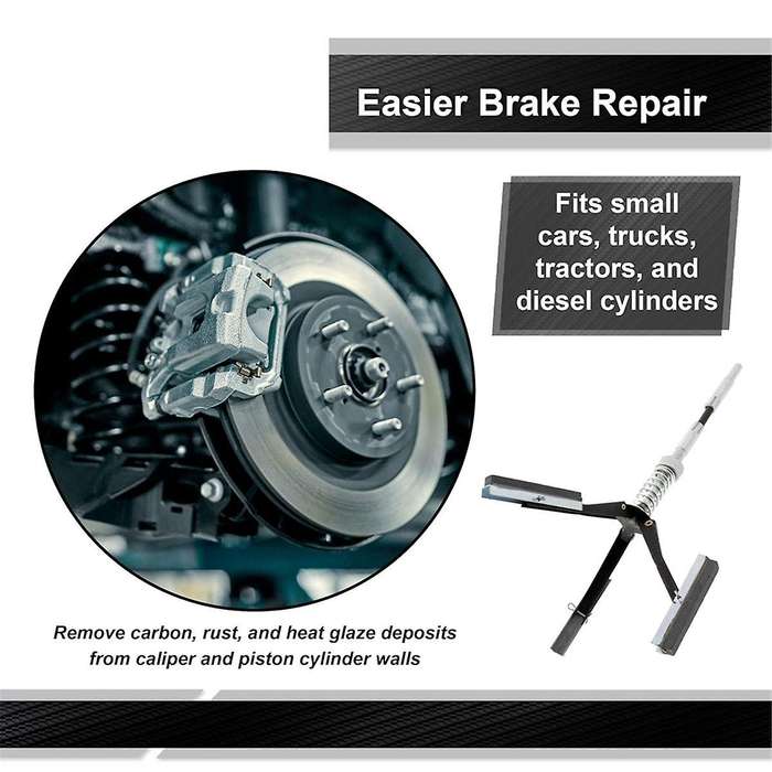 2in Small Brake Cylinder Hone Tool - Engine Cylinder Hone Deglazer 1.25-3.5in Piston Honing with 3Pc