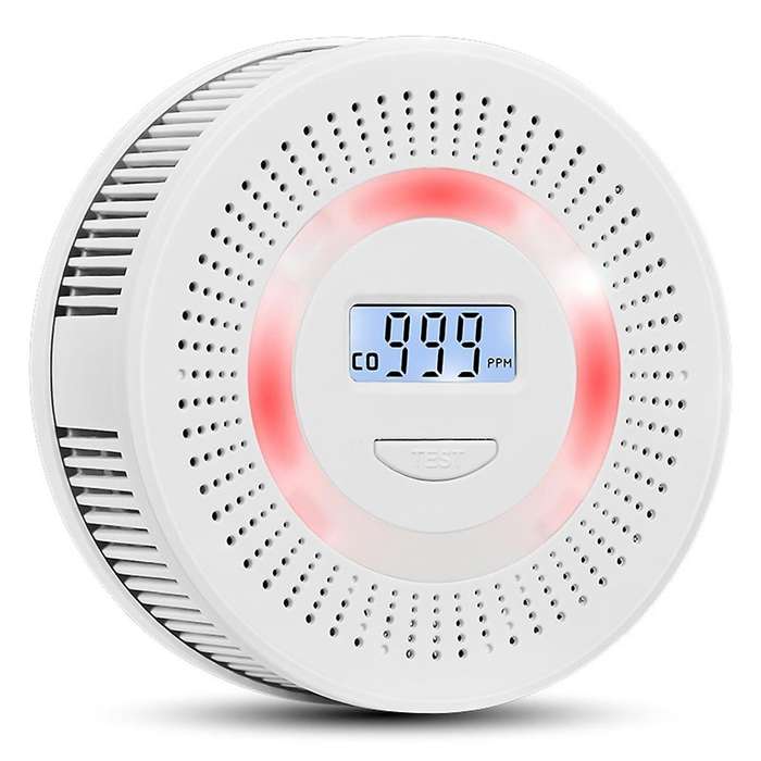2-in-1 CO Carbon Monoxide Alarm & Smoke Detector Sensor Security Protection Sound Alarm Gas for Home