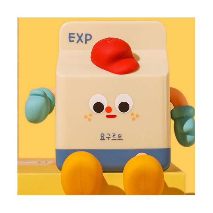 2-in-1 Milk Carton Night Light Decor Bedside Light Mobile Phone Holder Rechargeable Touch Dimmable 5