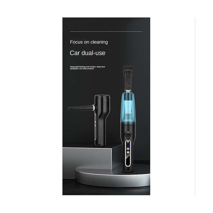 2-in-1 Portable Car Vacuum Cleaner Wireless Handheld Vacuum Blowing Dust Home Car Dual- Dust Catche