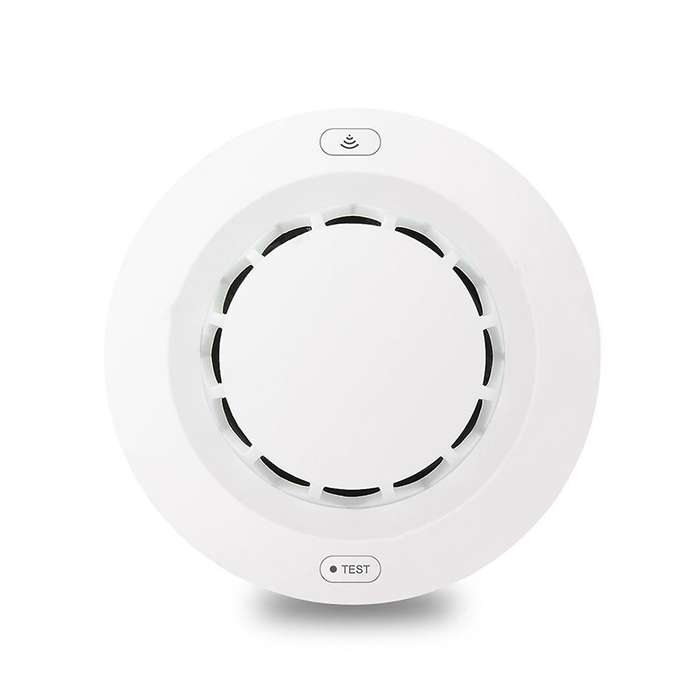 2-In-1 Wireless Tuya Smoke Detector with Temperature Humidity Smoke Fire Alarm for Home Connect Alar