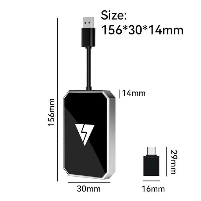 2-In-1 Wireless Carplay Android Adapter USB Wireless Adapter Car Adapter Convert Wired Android Auto