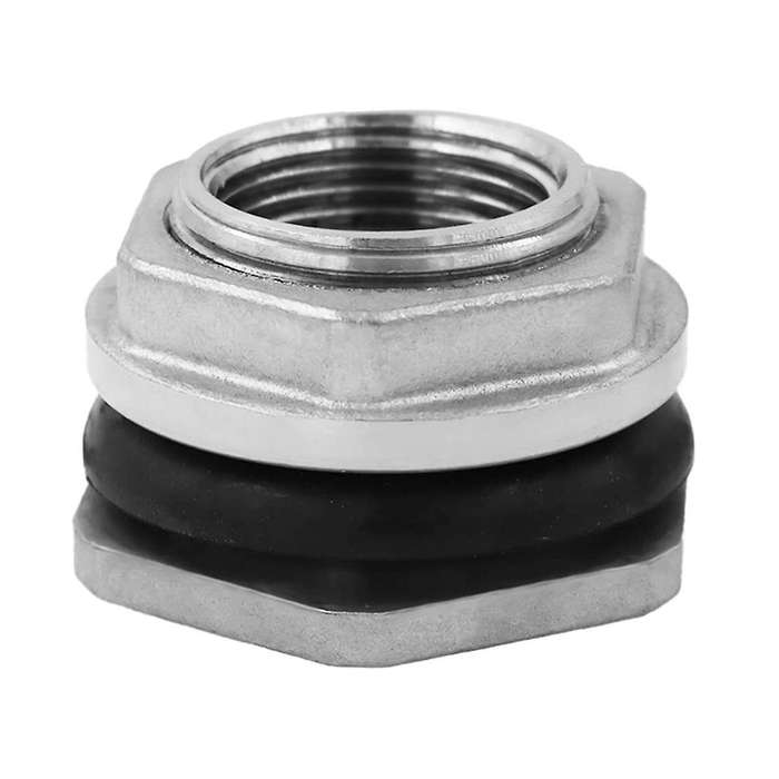 2inch Water Tank Connector Sus304 Stainless Steel Thru-bulk Fitting,water Pipe Connector,for Rain B