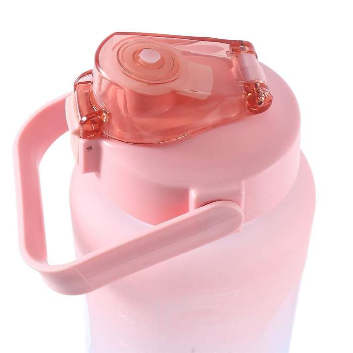 2l Capacity Sports Water Cup, Water Cup with Straw and Handle,water Cup with Time Stamp