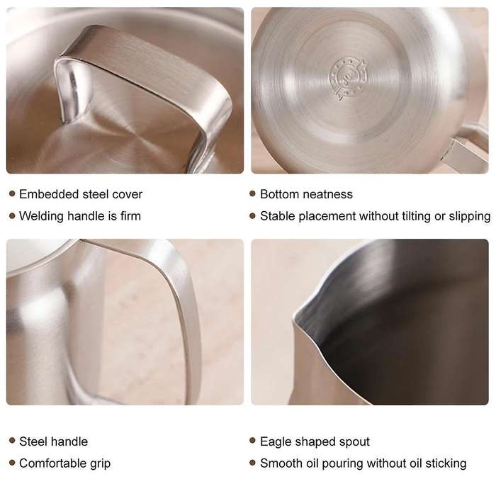 2L Kitchen Fryer Leak-Proof Stainless Steel Oil Filter VesselMulti-Function Frying Tank Kitchen Tool