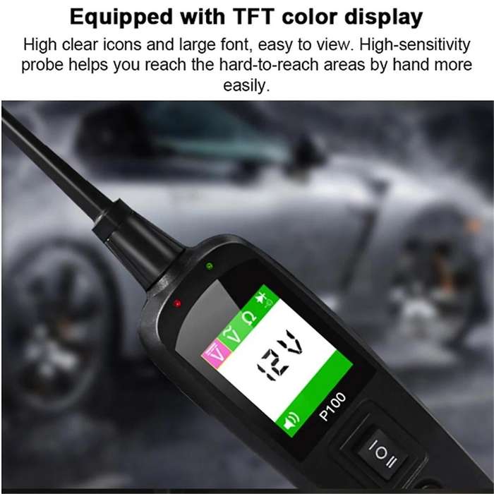 2m Automotive Circuit Tester Power Circuit Probe Kit Car Voltage/resistant Tester 12/24v Diagnostic