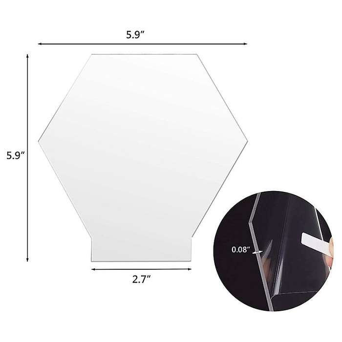 2mm Acrylic Blanks for Light Clear Acrylic Sheets with Protective Film for Table , Diy Display Proj