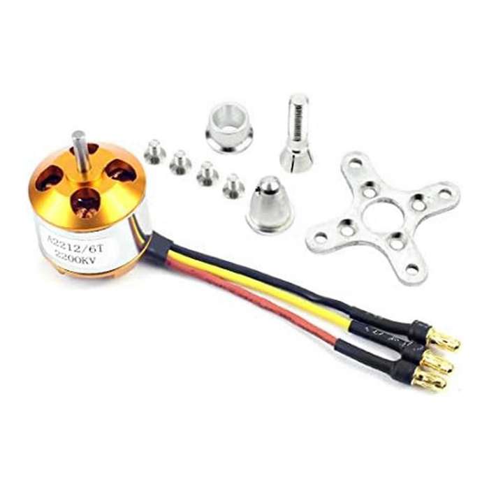 2Pack 2212 1400Kv/2200Kv Brushless Outrunner Motor with Mount 10T/6T+30A ESC for Rc Aircraft Quadcop