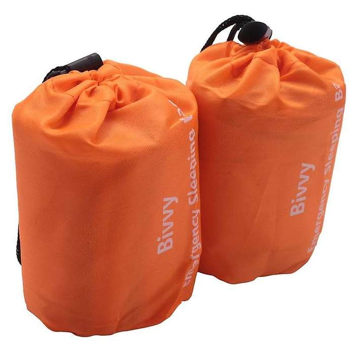 2-Pack Emergency Sleeping Bag Thermal Waterproof Survival Blanket for Outdoor Camping Hiking