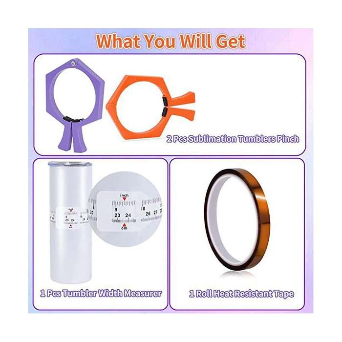 2Pack Pinch Tumbler Clamp, Sublimation Tumblers Pinch for 20 Oz Skinny Straight Tumbler Blank Cups M