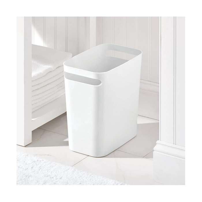 2pack Plastic Trash Can Wastebasket, Classic Garbage Container Recycle Bin for Bathroom, Bedroom, Ki