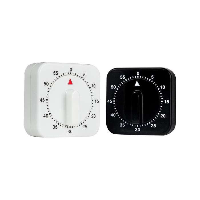 2-pack Square 60 Mechanical Kitchen Timer,chef Cooking Timer Clock with Loud Alarm