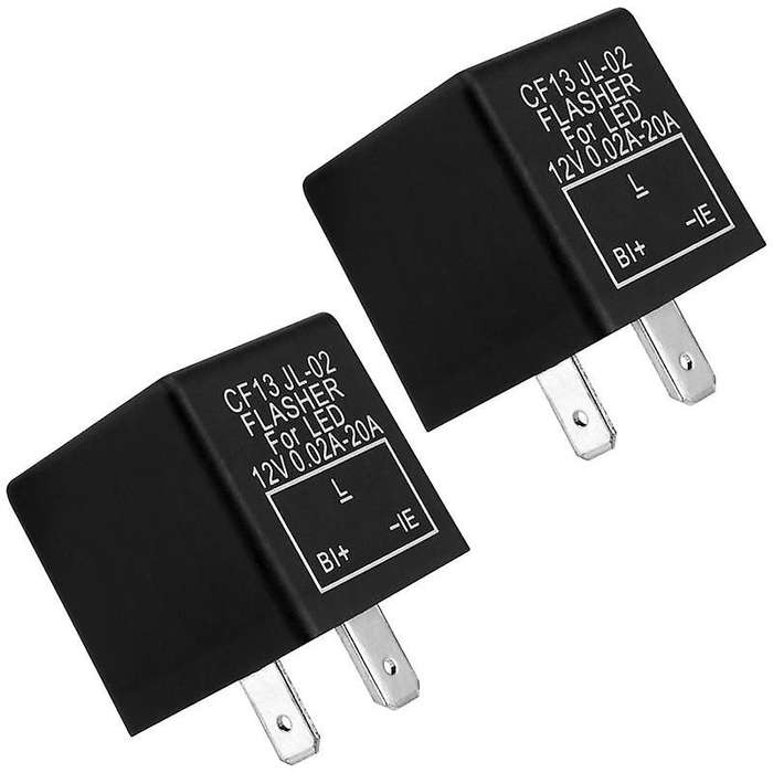 2pc 12v 3pin Car Flasher Relay Cf13 Jl-02 Fix Led Light Turn Signal Indicator Flash