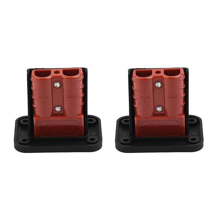 2Pc 50A for Anderson Plug Connector Flush Mount Bracket Panel Cover for Caravan Boat Truck Cable Co