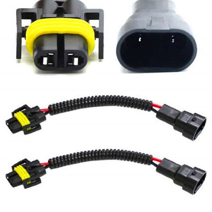 2PC 9006 to H11 H8 Headlight Fog Light Conversion Connector Wiring Harness Plug Cable Socket Connect