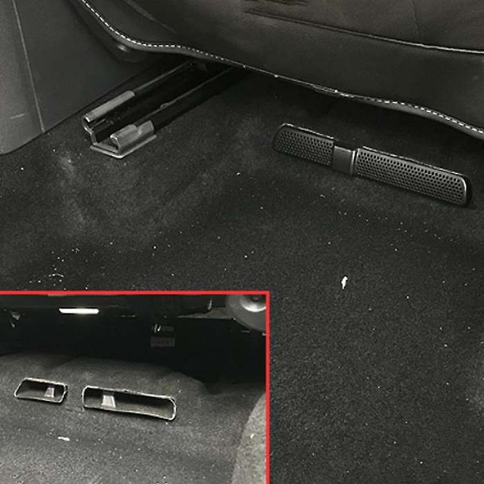 2PC Car Air Outlet Cover for 2016-2018 Back Seat Under Car Rear Seat Air Conditioning Vent Cover