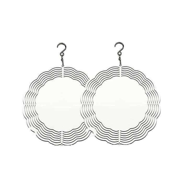 2pcs 10 Inch Sublimation Wind Spinner Blanks 3d Wind Spinners Hanging Wind Spinner for Indoor Outdo