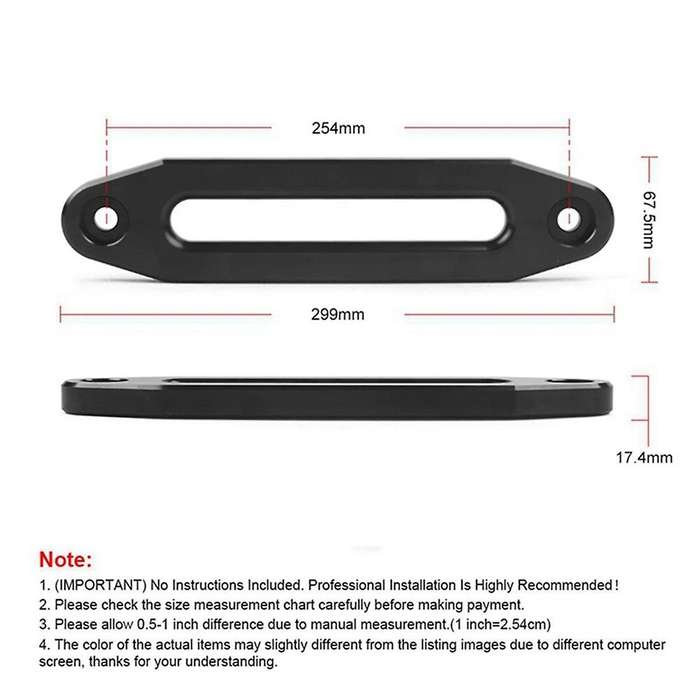 2Pcs 10 Inch 12000 Winch Rope Guide Hawse Aluminum Fairlead for Off Road 4WD Rope Silver Rope Guide