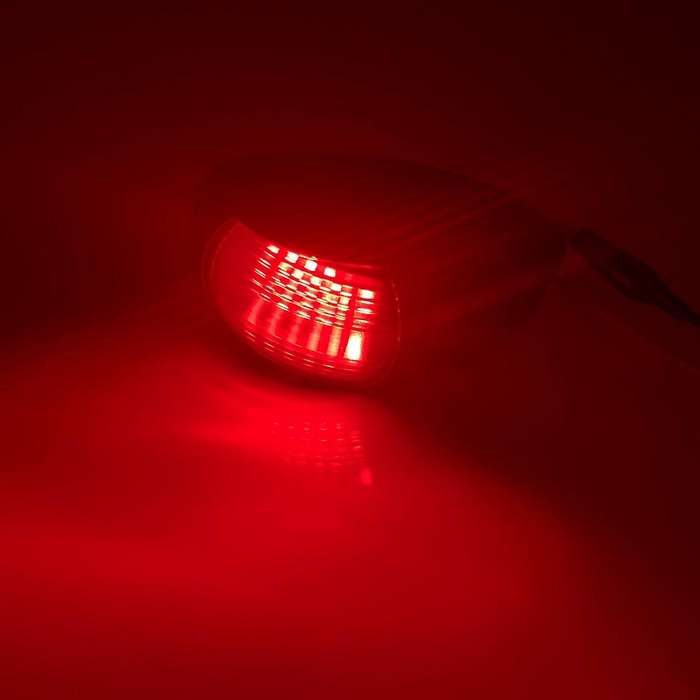 2Pcs 12V Black LED Bow Navigation Light Signal Lamp Marine Boat Yacht Kayaks Red Green
