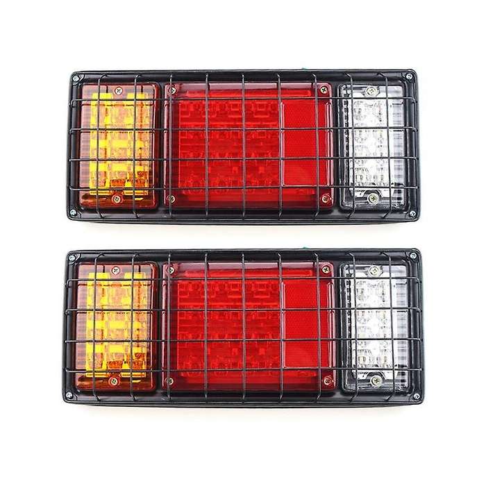 2Pcs 12V LED Truck Trailer Tail Lights Tail Turn Signal Brake Light Running Reverse